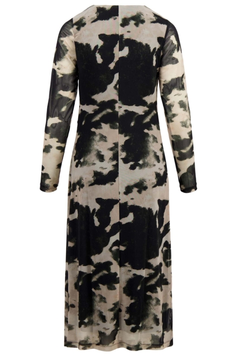 Zusss 0301-123 mesh jurk met print
